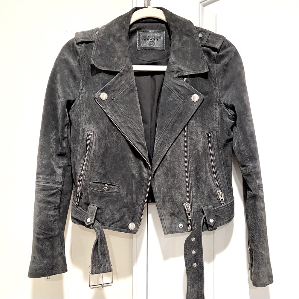 Blank Suede Jacket Grey Color